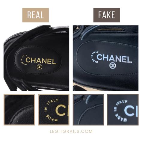 chanel dad sandals fake vs real|chanel dad sandals black.